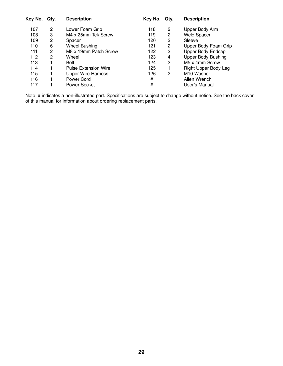 NordicTrack NTE13920 user manual 111 