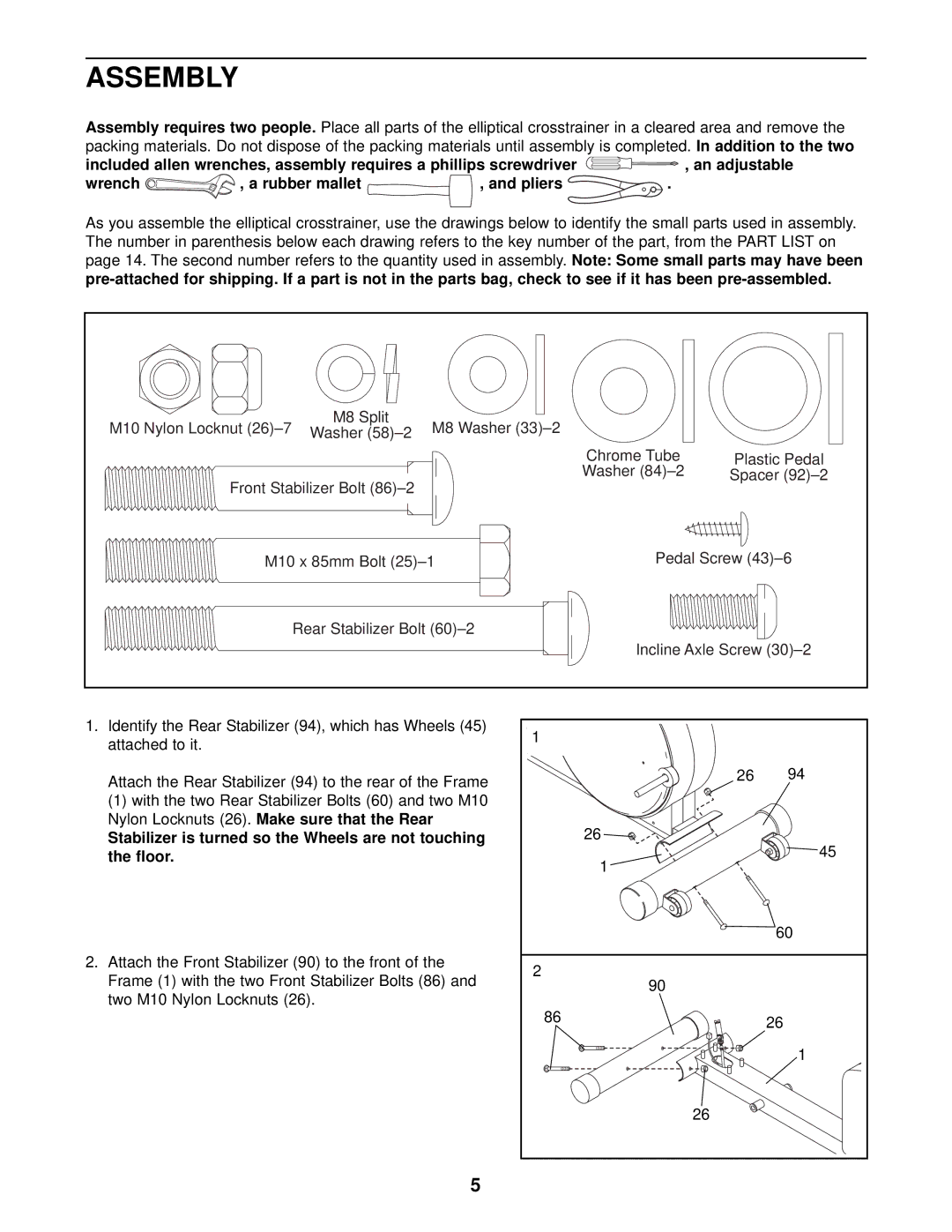 NordicTrack NTEL05900 user manual Assembly 