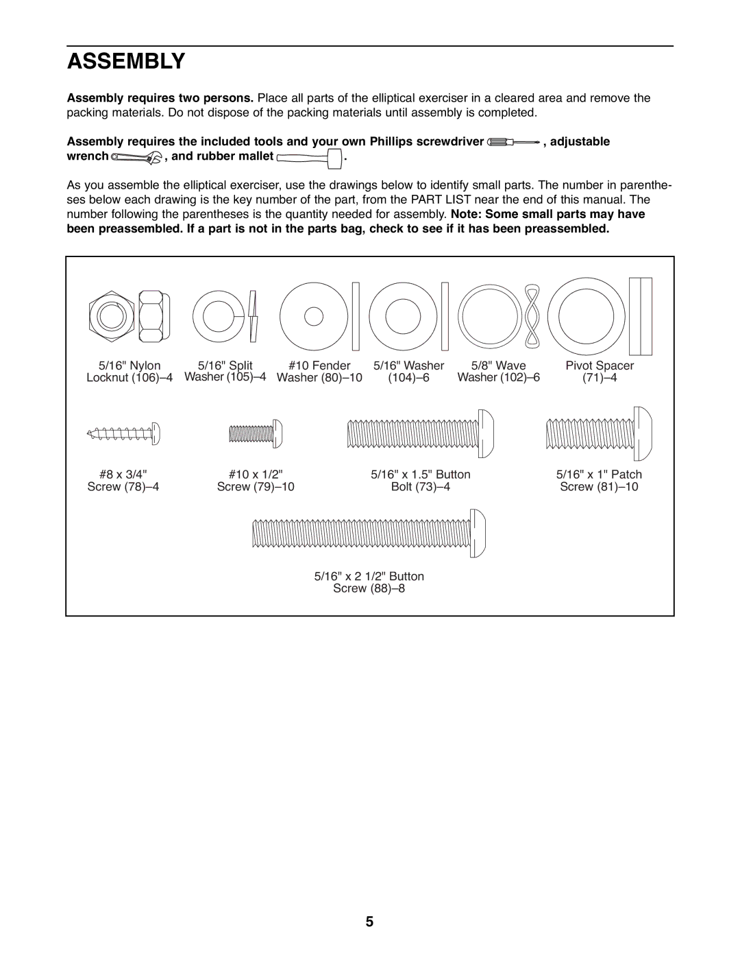 NordicTrack NTEL16907.0 user manual Assembly 