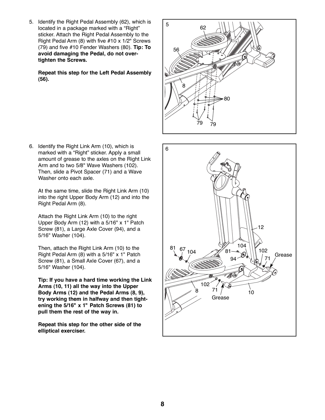 NordicTrack NTEL16907.0 user manual Tip If you have a hard time working the Link 