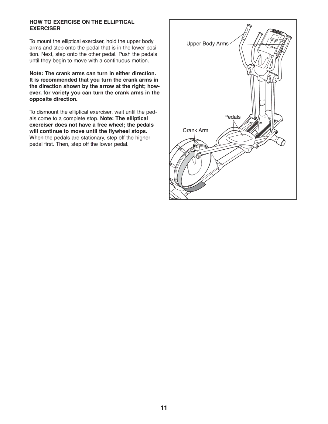 NordicTrack NTEL7706.1 user manual HOW to Exercise on the Elliptical Exerciser 