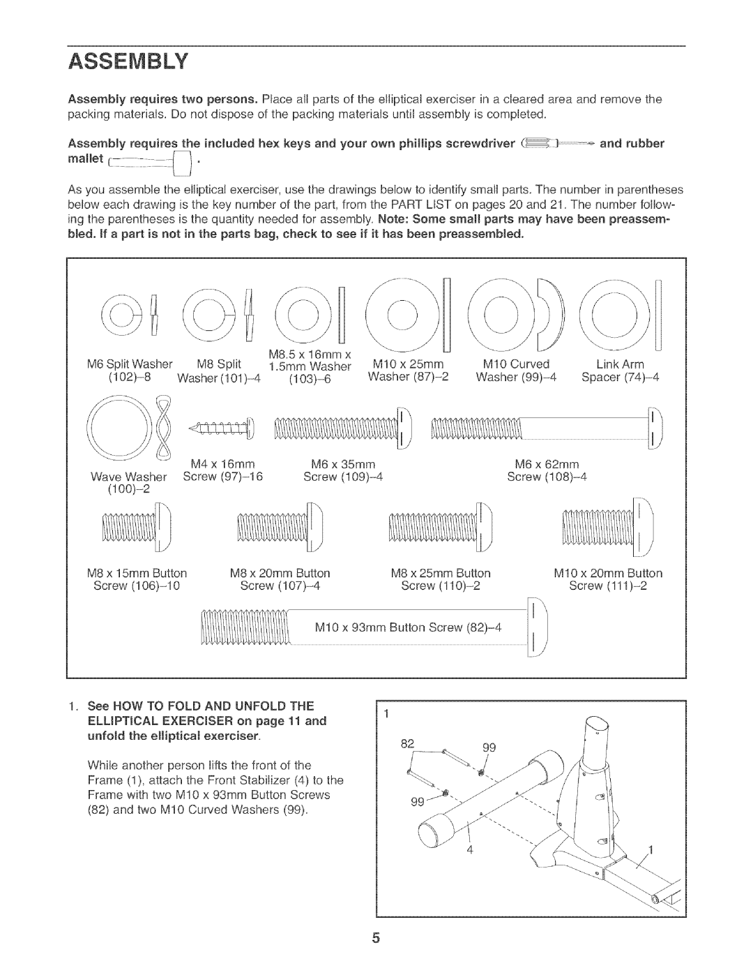 NordicTrack NTEL7706.1 manual Washer 