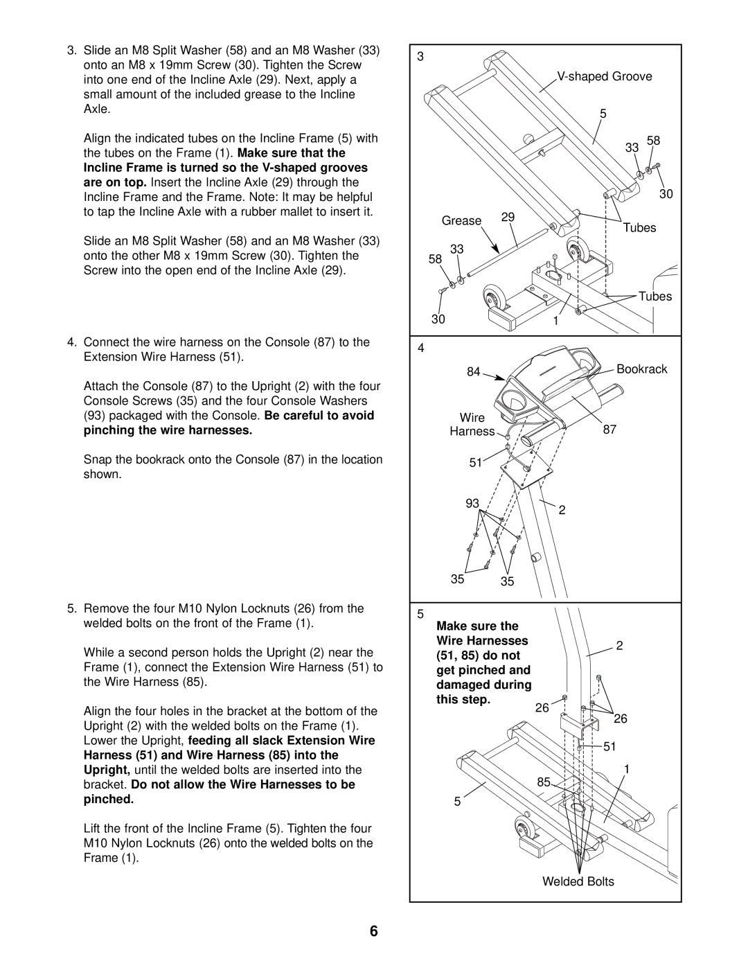 NordicTrack NTEL89010 user manual Welded Bolts 