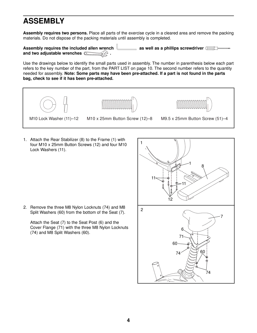 NordicTrack NTEX03990 user manual Assembly 