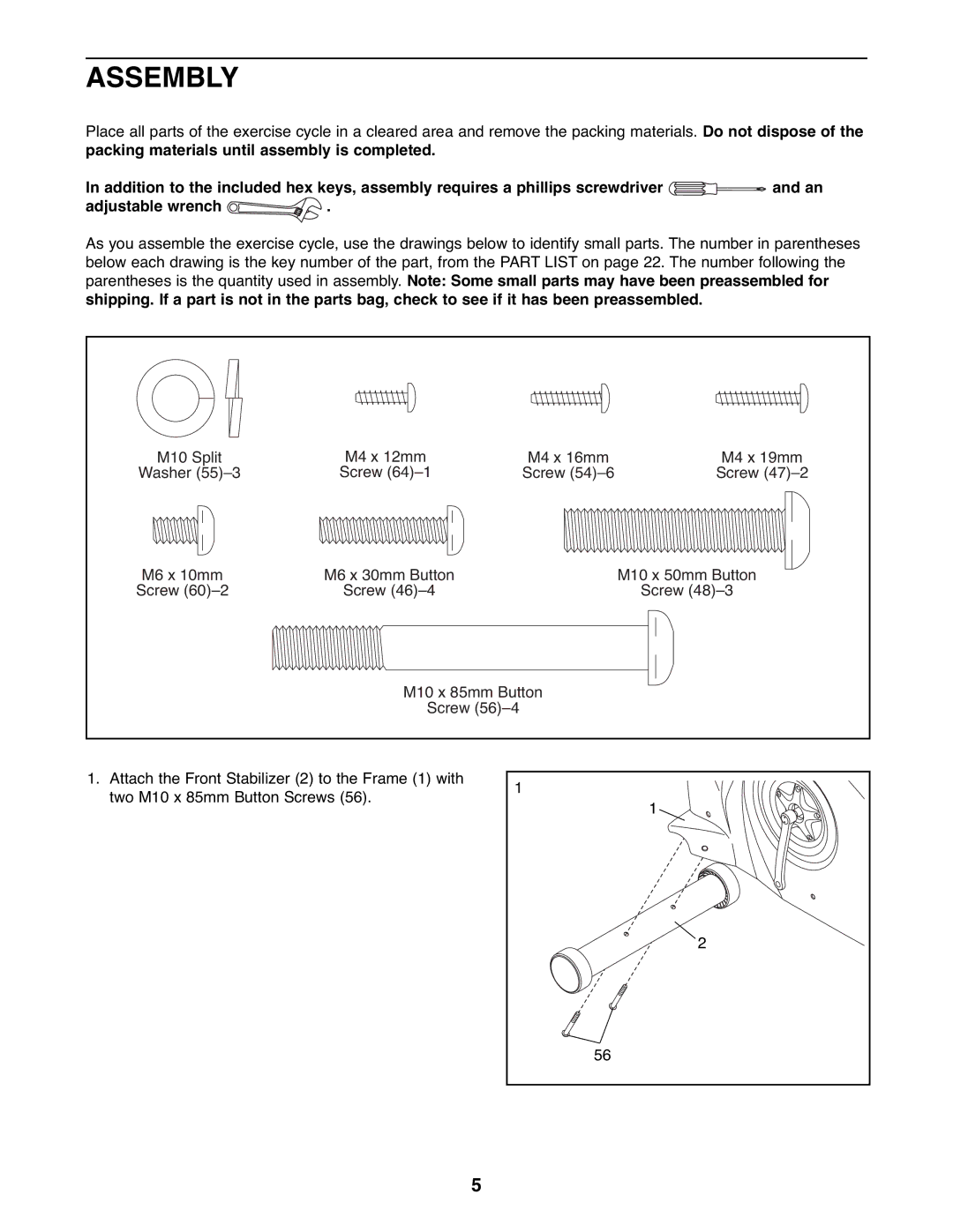 NordicTrack NTEX3196.0 user manual Assembly 