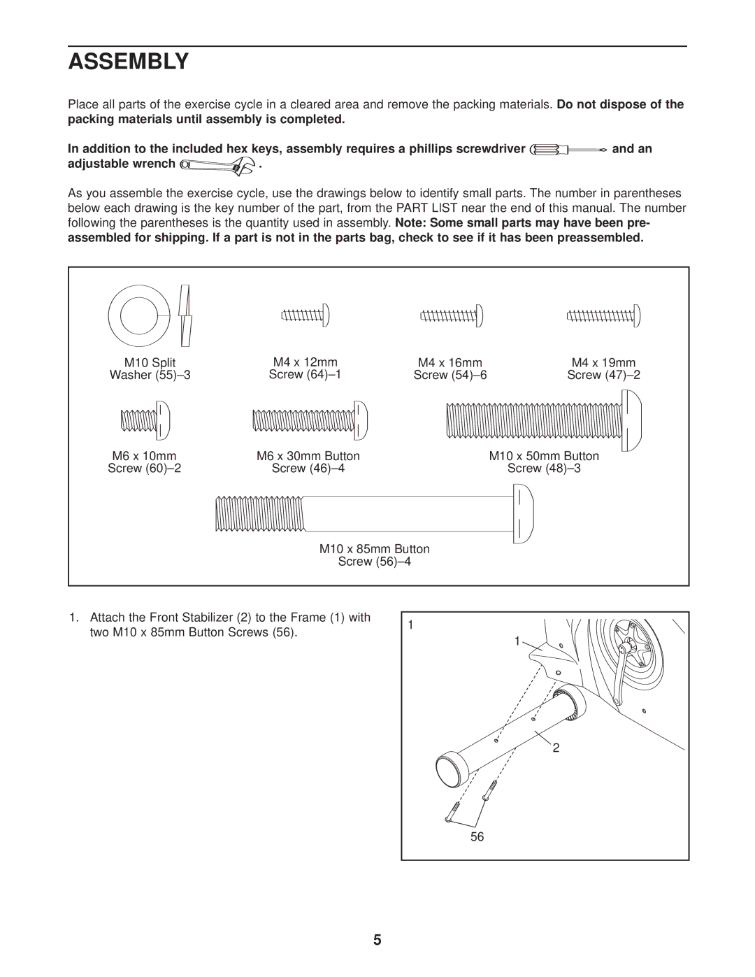 NordicTrack NTEX3196.1 user manual Assembly 