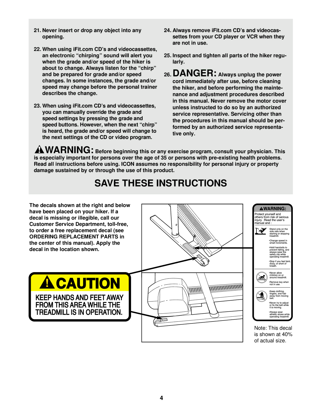 NordicTrack NTHK22490 user manual 