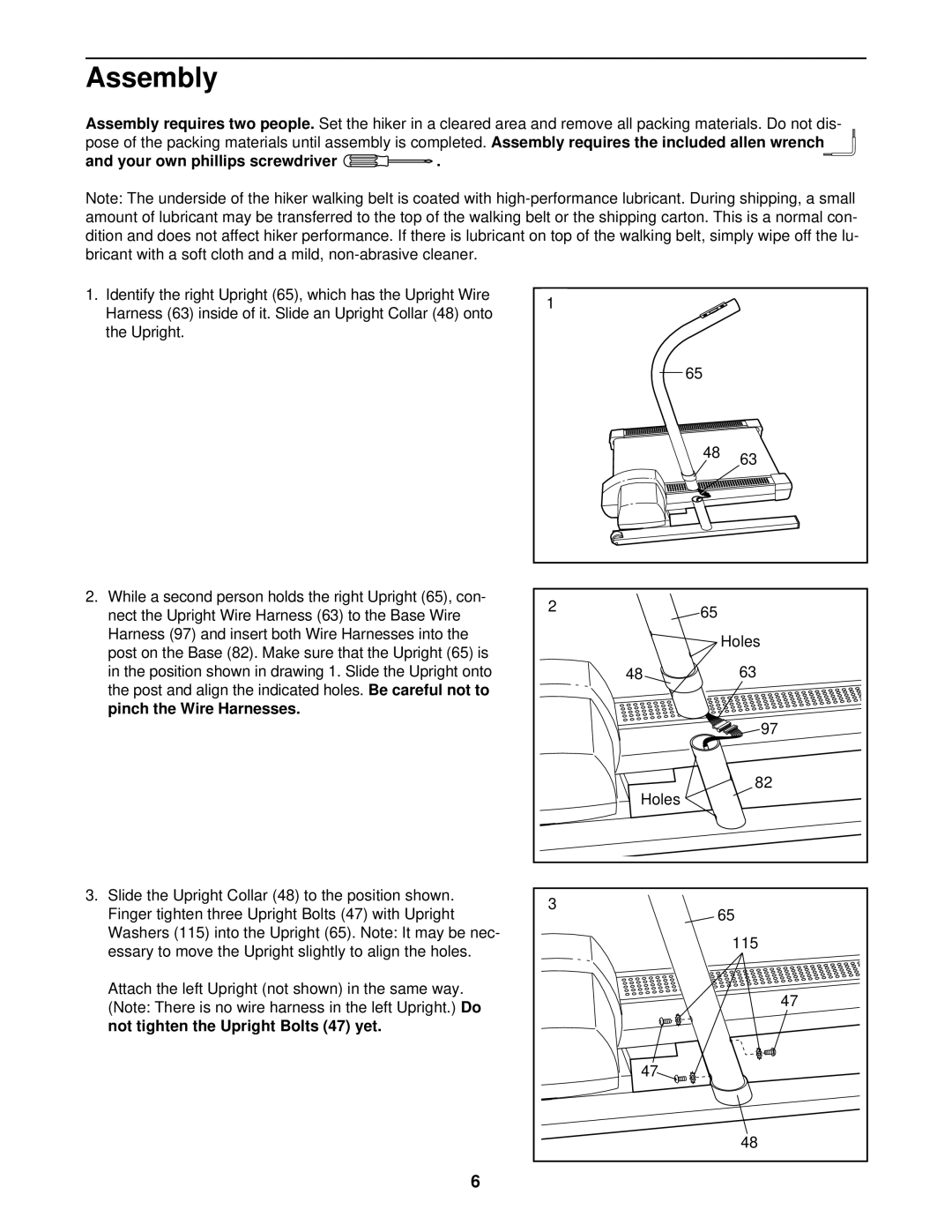 NordicTrack NTHK22490 user manual Assembly, Your own phillips screwdriver 