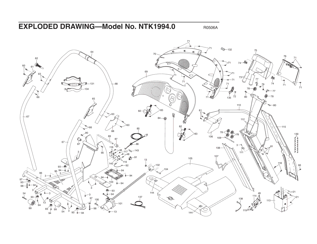 NordicTrack NTK1994.0 user manual 132 131 134 