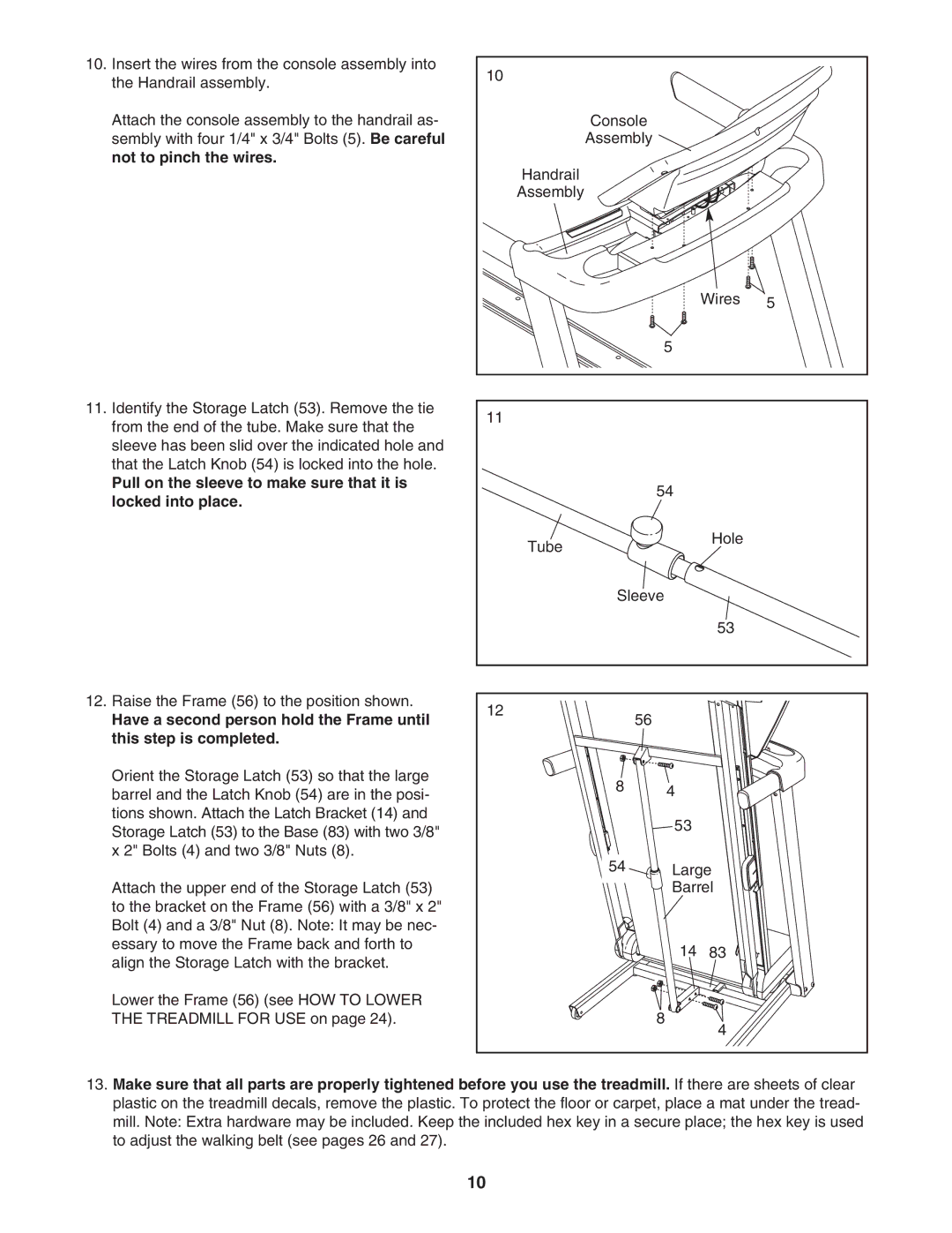 NordicTrack NTL07007.1 user manual Pull on the sleeve to make sure that it is locked into place 