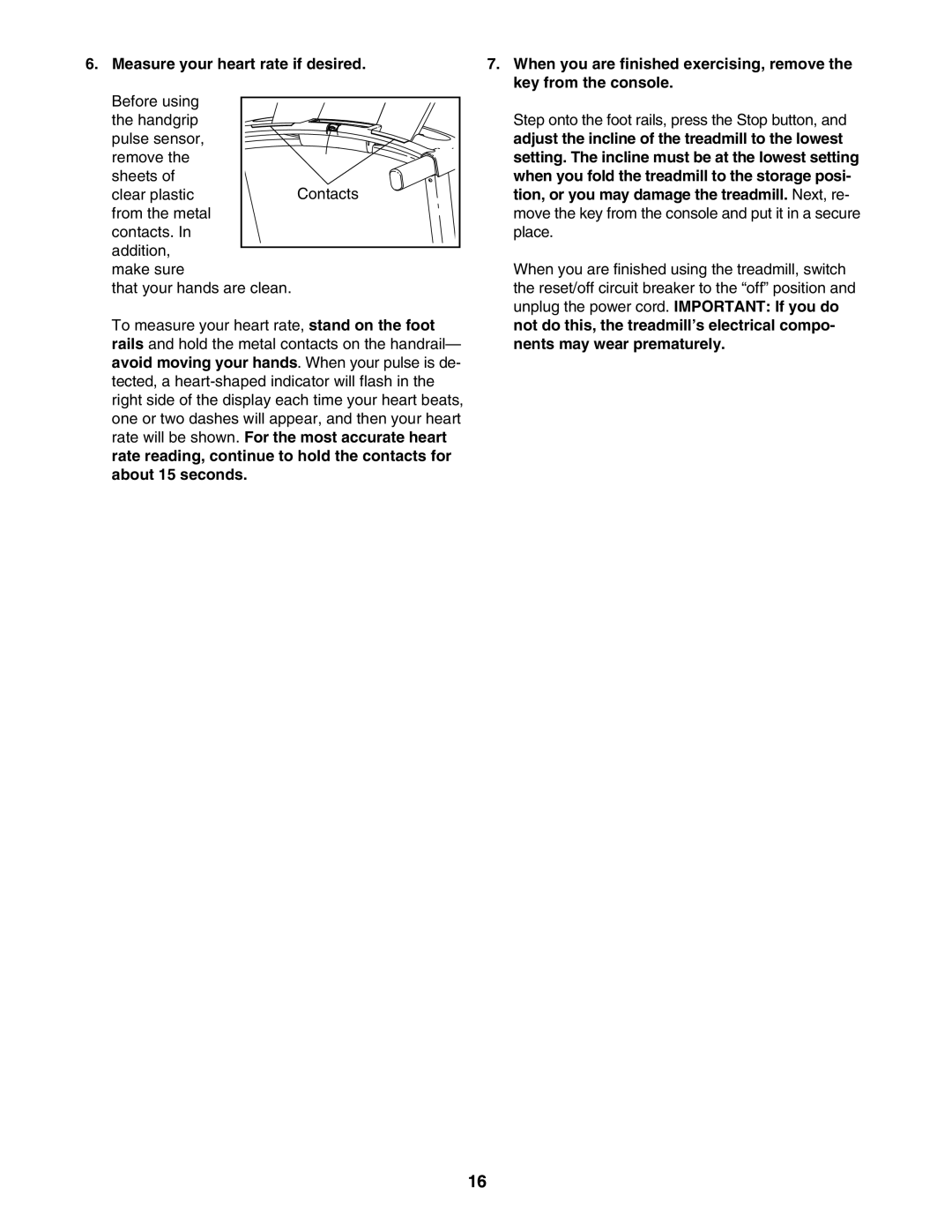 NordicTrack NTL07007.1 user manual Measure your heart rate if desired 