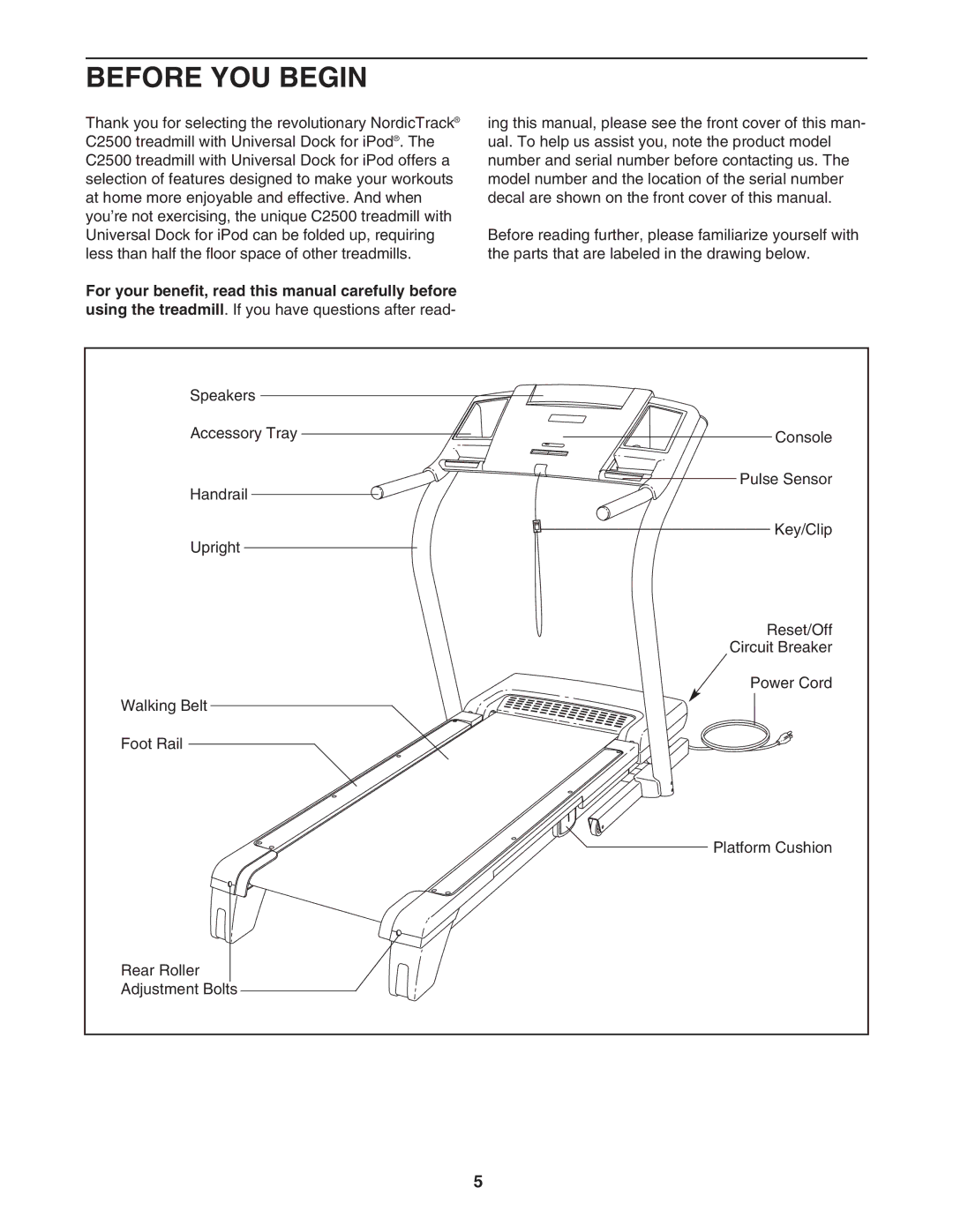 NordicTrack NTL09007.0 user manual Before YOU Begin 