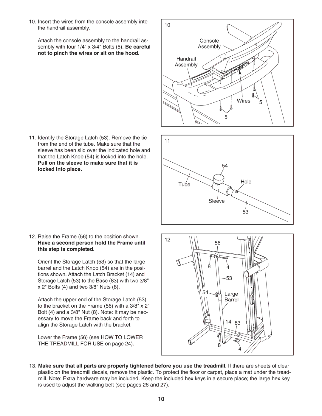 NordicTrack NTL09107.0 user manual Pull on the sleeve to make sure that it is locked into place 