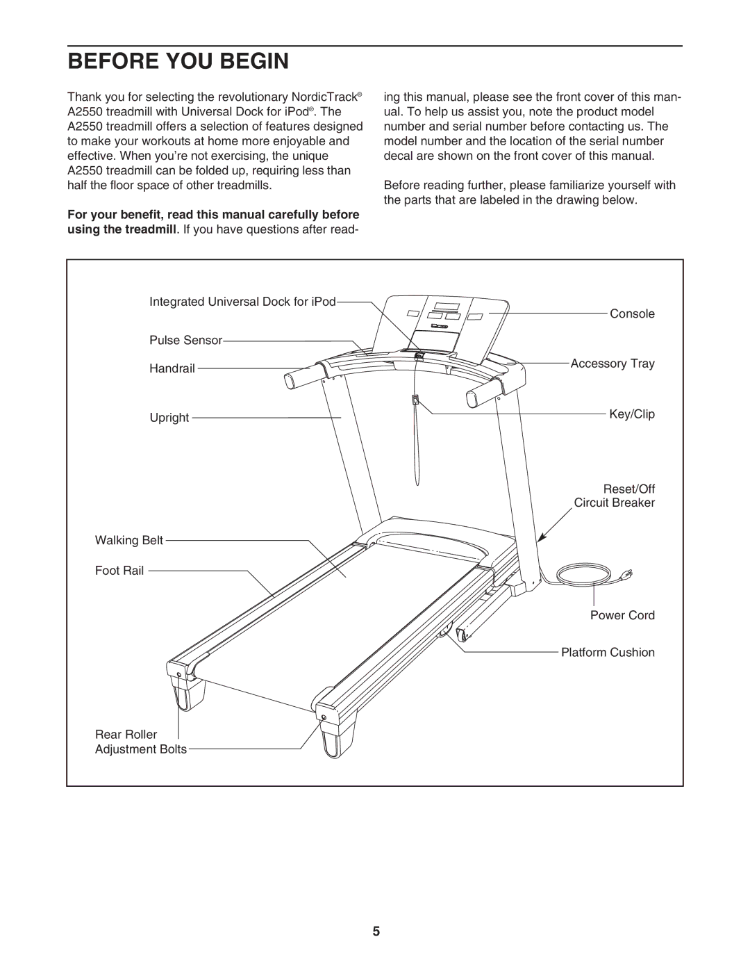 NordicTrack NTL09107.0 user manual Before YOU Begin 