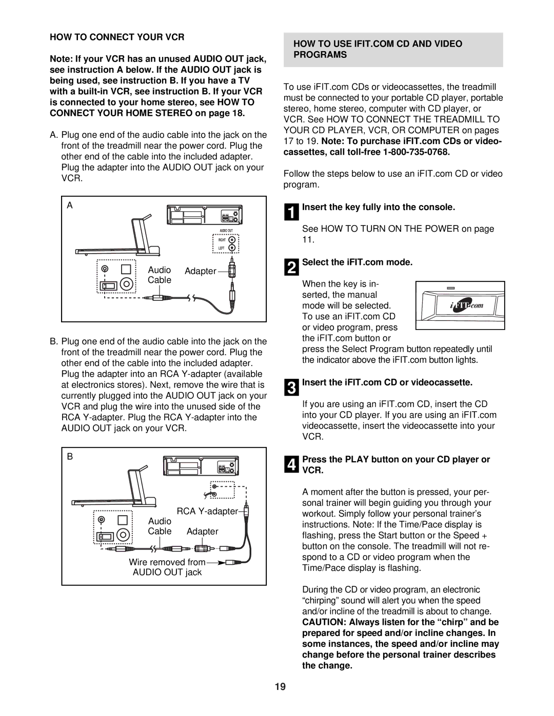 NordicTrack NTL10841 manual HOW to Connect Your VCR 