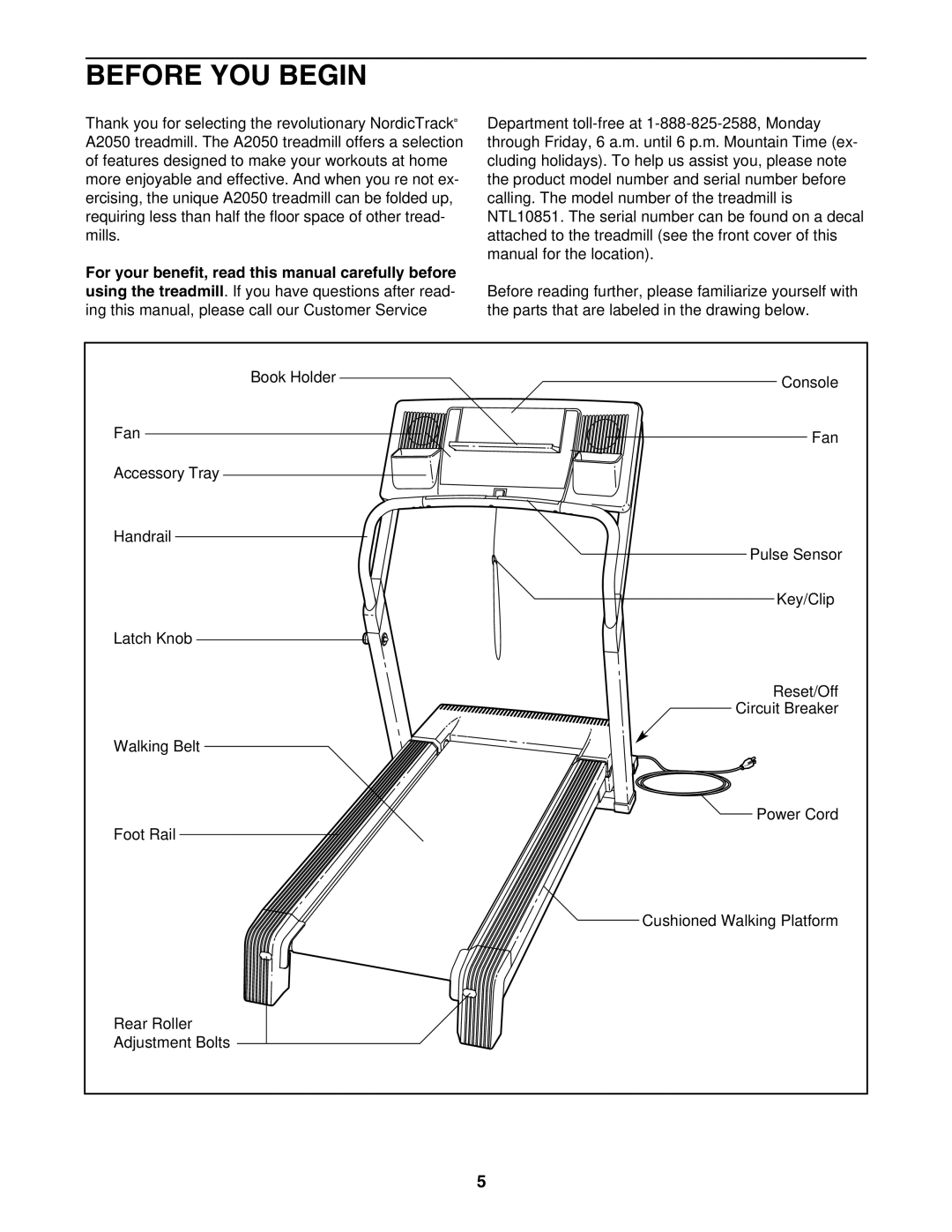 NordicTrack NTL10851 manual Before YOU Begin 