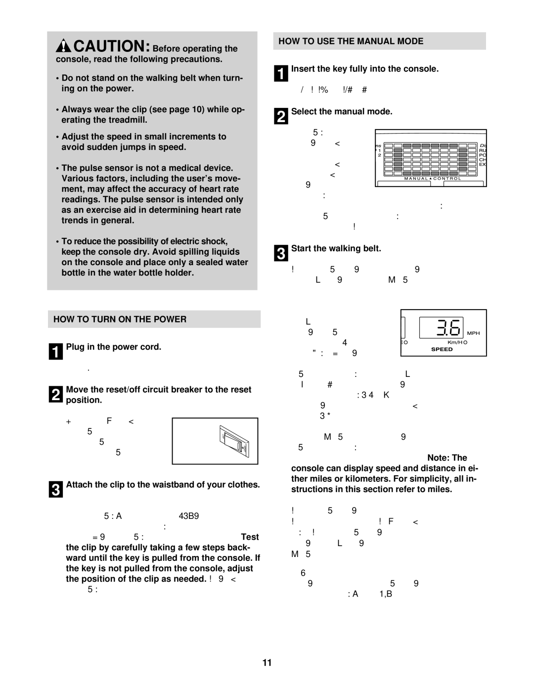 NordicTrack NTL10940 user manual HOW to Turn on the Power, HOW to USE the Manual Mode 