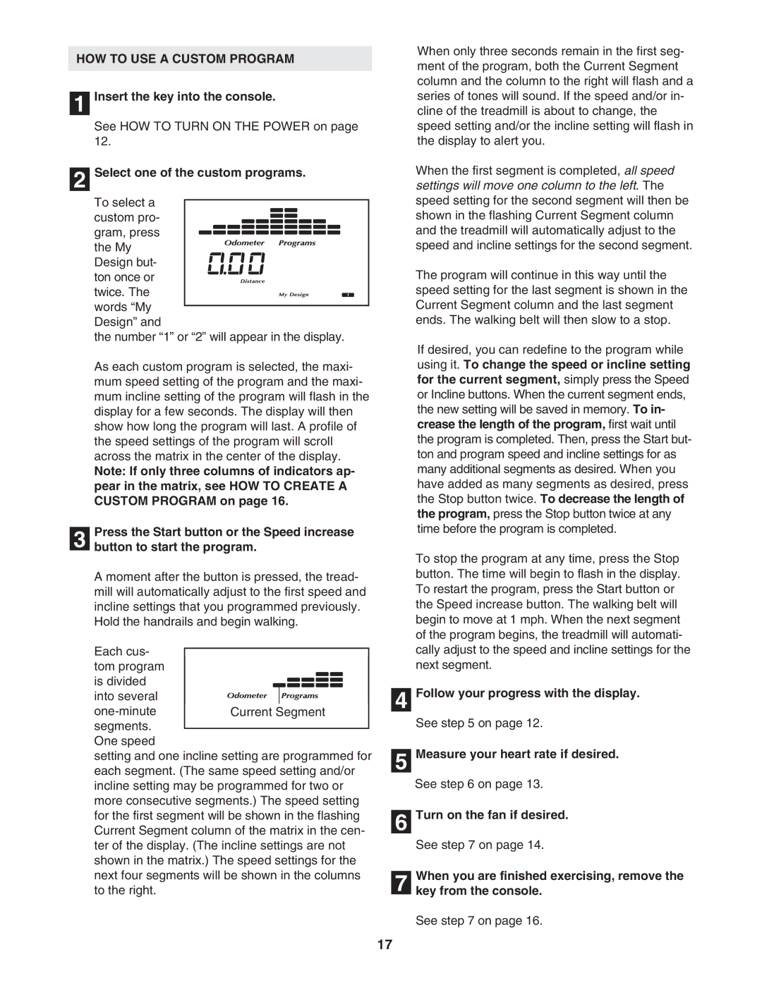 NordicTrack NTL10950 user manual HOW to USE a Custom Program 