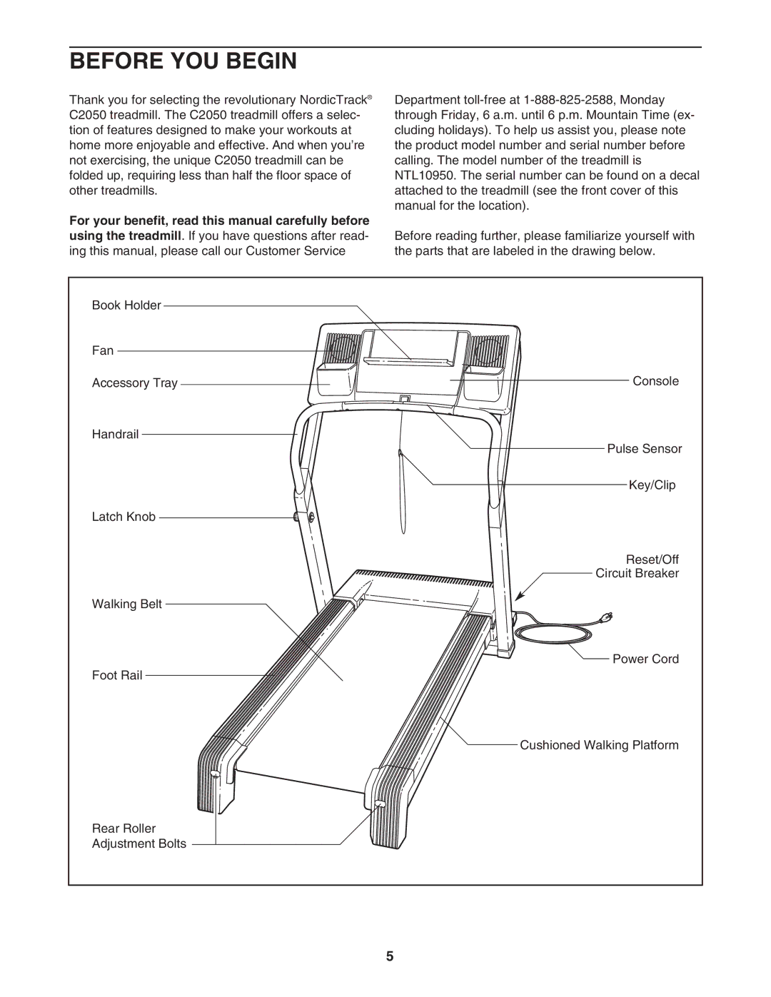 NordicTrack NTL10950 user manual Before YOU Begin 