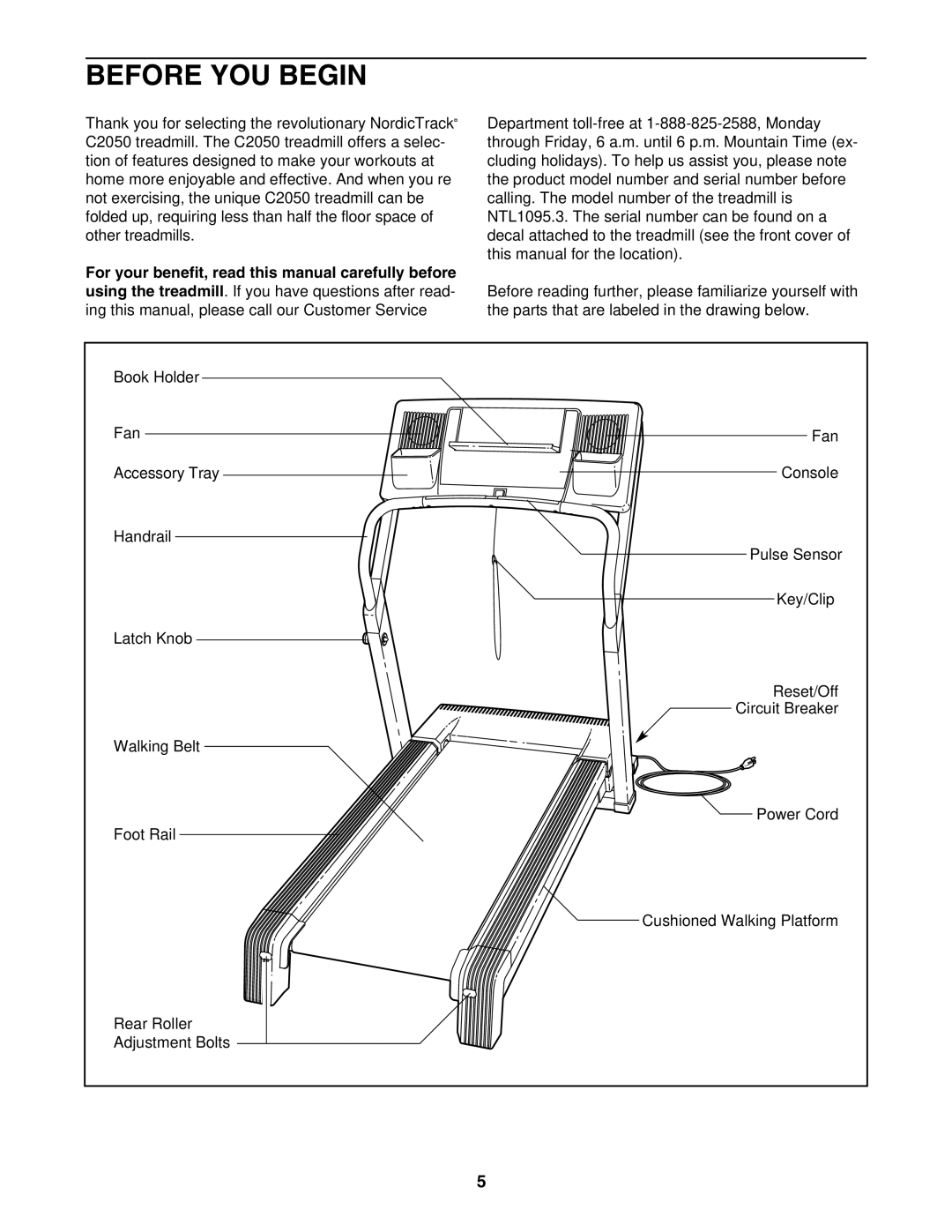 NordicTrack NTL1095.3 user manual Before YOU Begin 