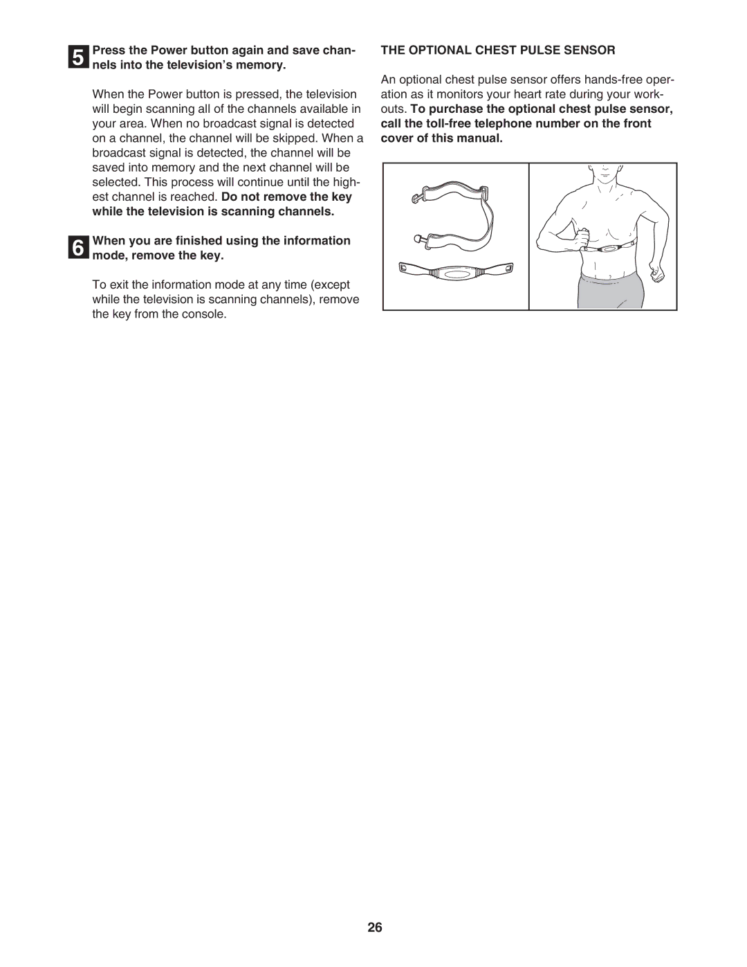 NordicTrack NTL11806.0 manual Optional Chest Pulse Sensor 