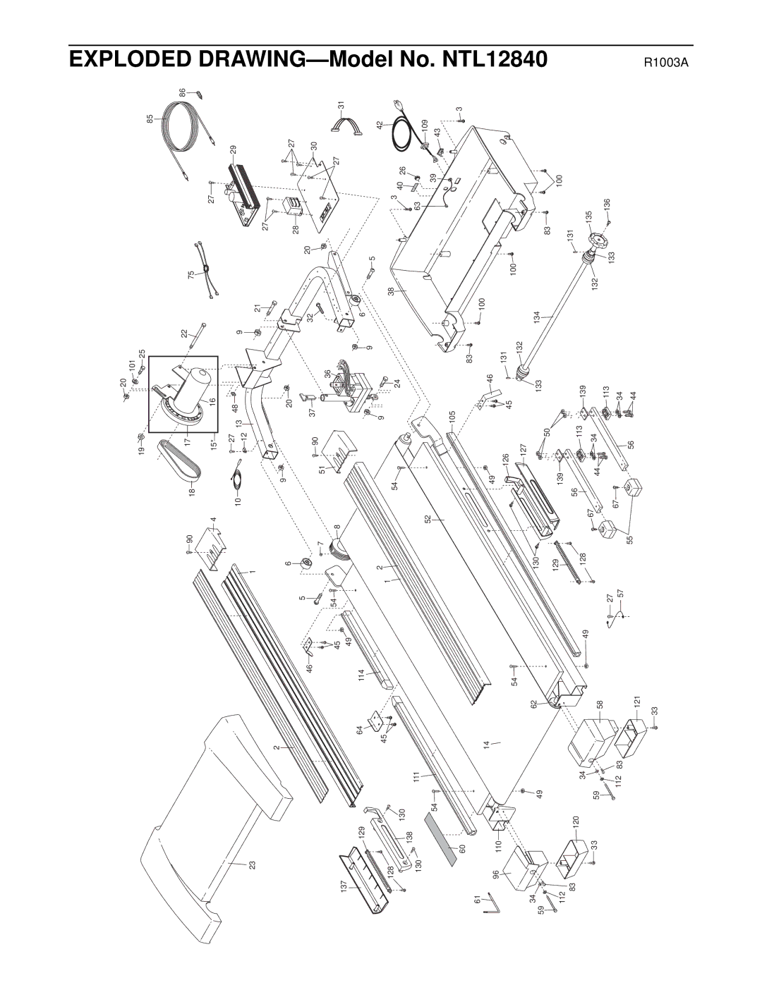 NordicTrack NTL12840 user manual DRAWING-Model 