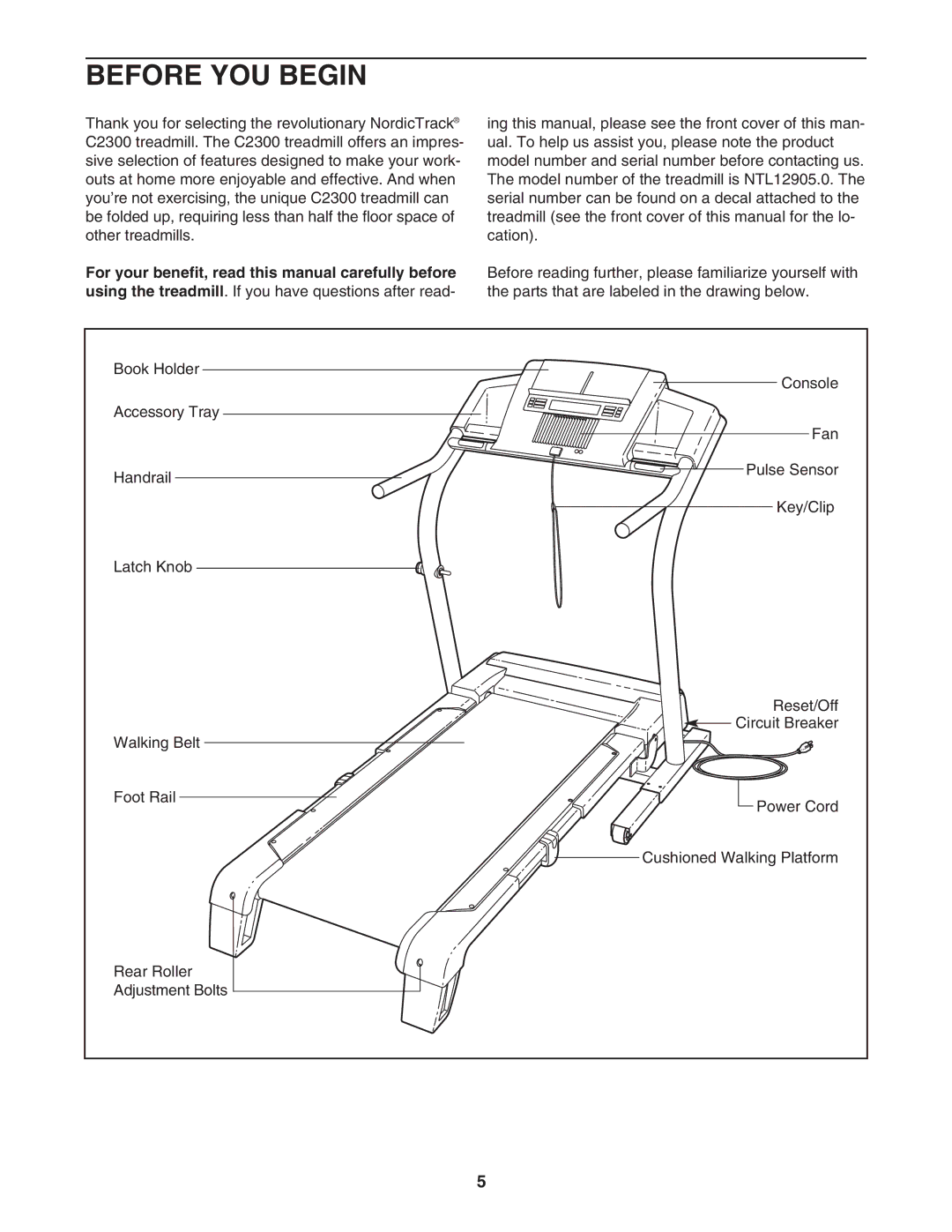 NordicTrack NTL12905.0 manual Before YOU Begin 