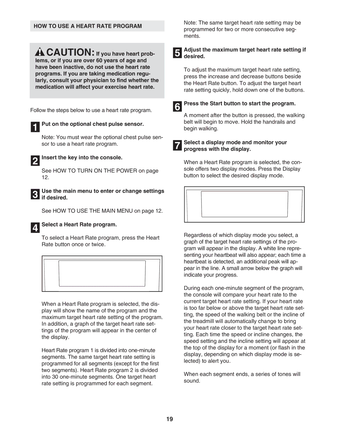 NordicTrack NTL12905.2 manual HOW to USE a Heart Rate Program, Select a Heart Rate program 