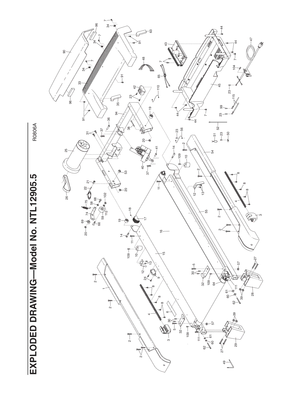 NordicTrack user manual Exploded DRAWING-Model No. NTL12905.5 