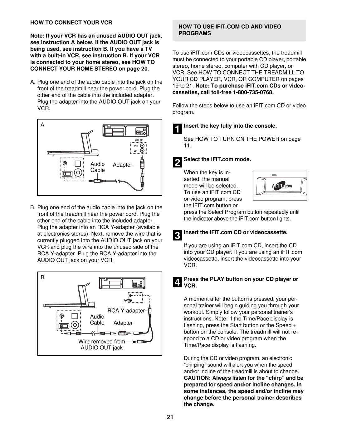 NordicTrack NTL12940 user manual HOW to Connect Your VCR, Programs 