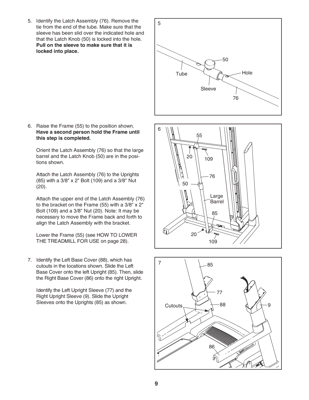 NordicTrack NTL13007.0 user manual Pull on the sleeve to make sure that it is locked into place 