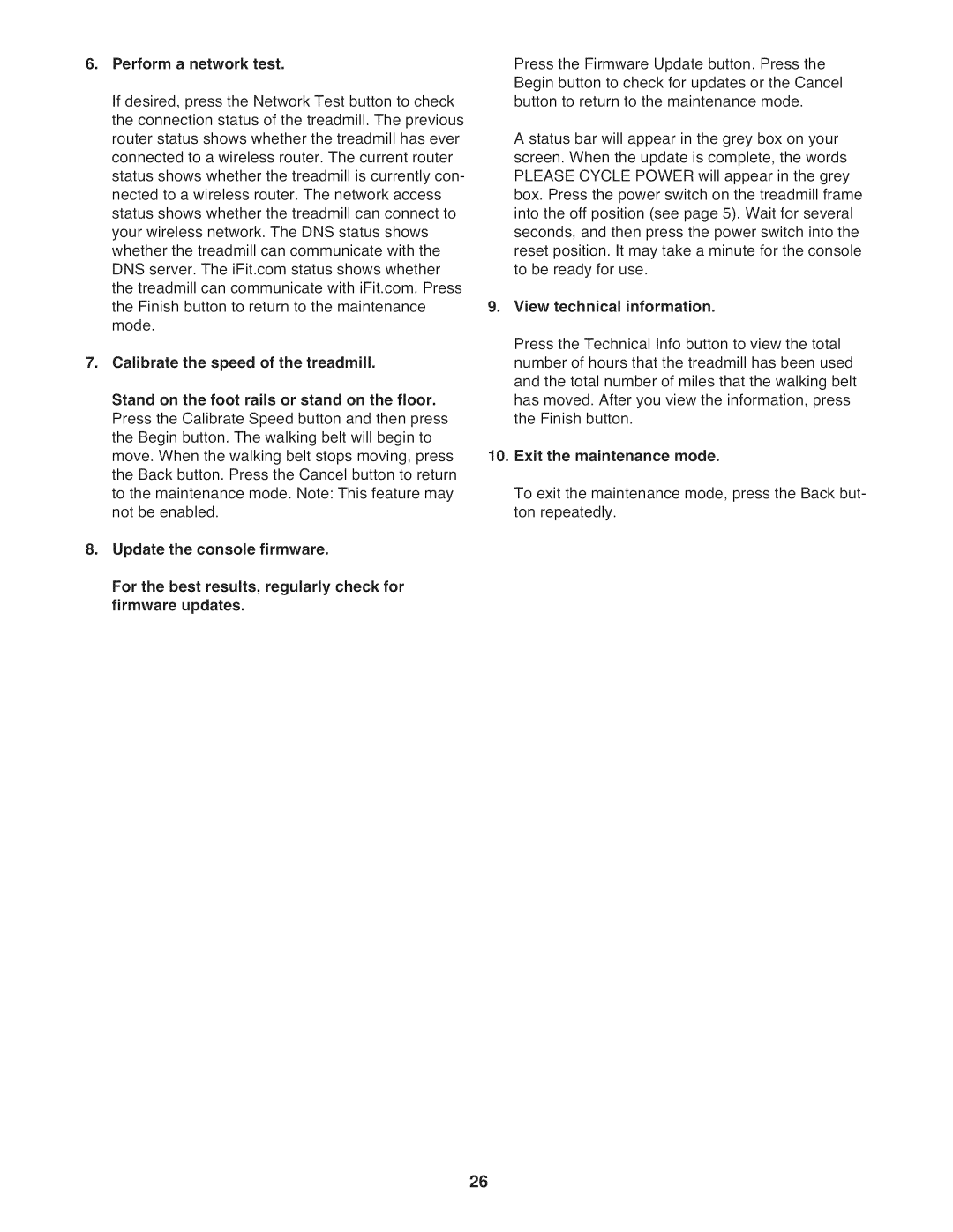 NordicTrack NTL14010.0 warranty Perform a network test 