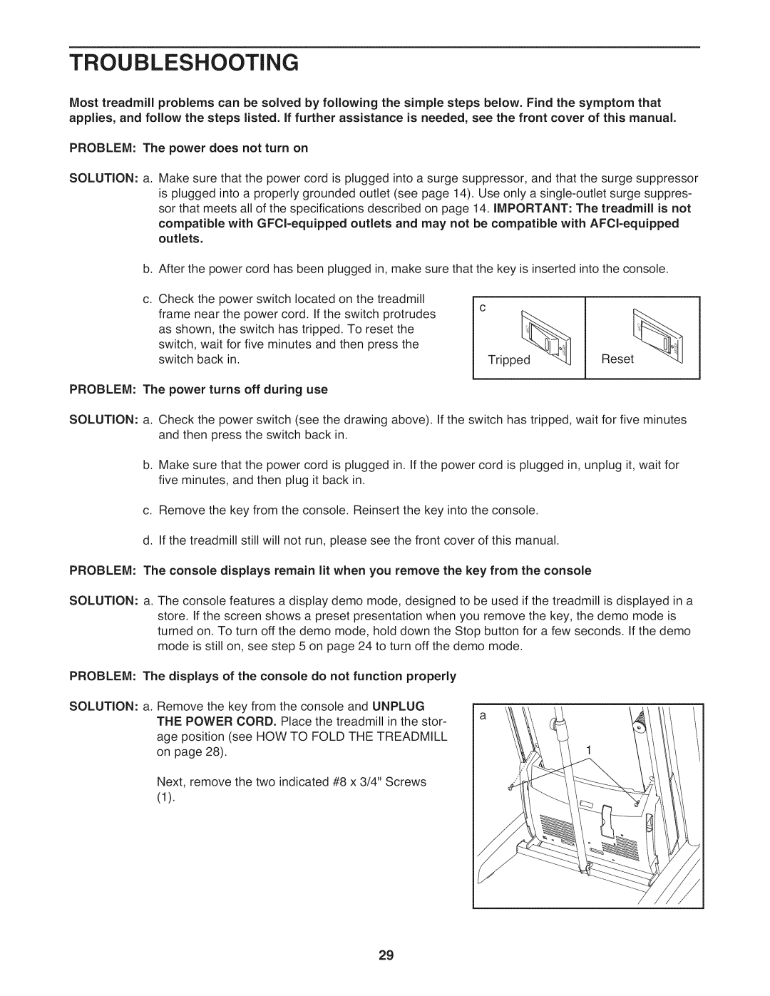 NordicTrack NTL14010.0 warranty Troubleshooting 