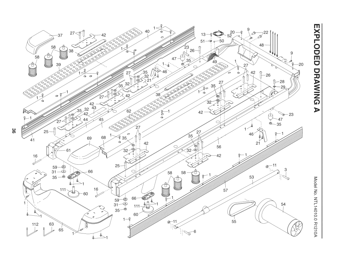 NordicTrack NTL14010.0 warranty 111 112 