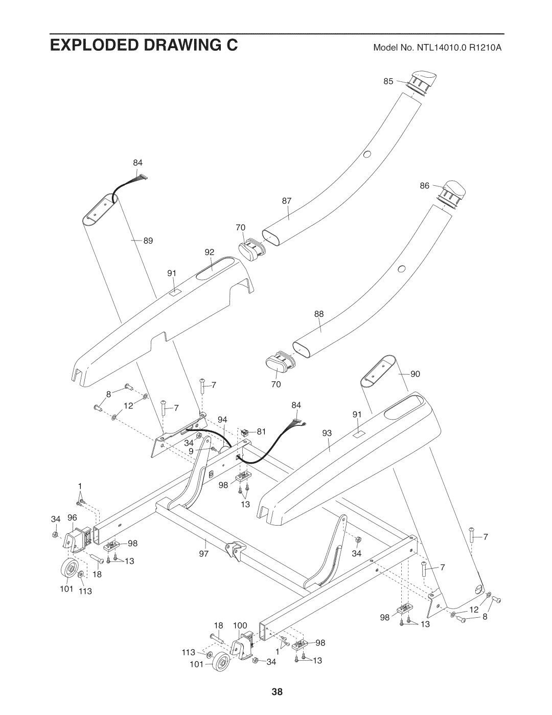 NordicTrack NTL14010.0 warranty Exploded Drawing C 