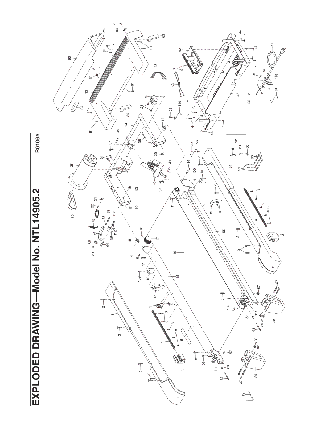 NordicTrack user manual Exploded DRAWING-Model No. NTL14905.2 