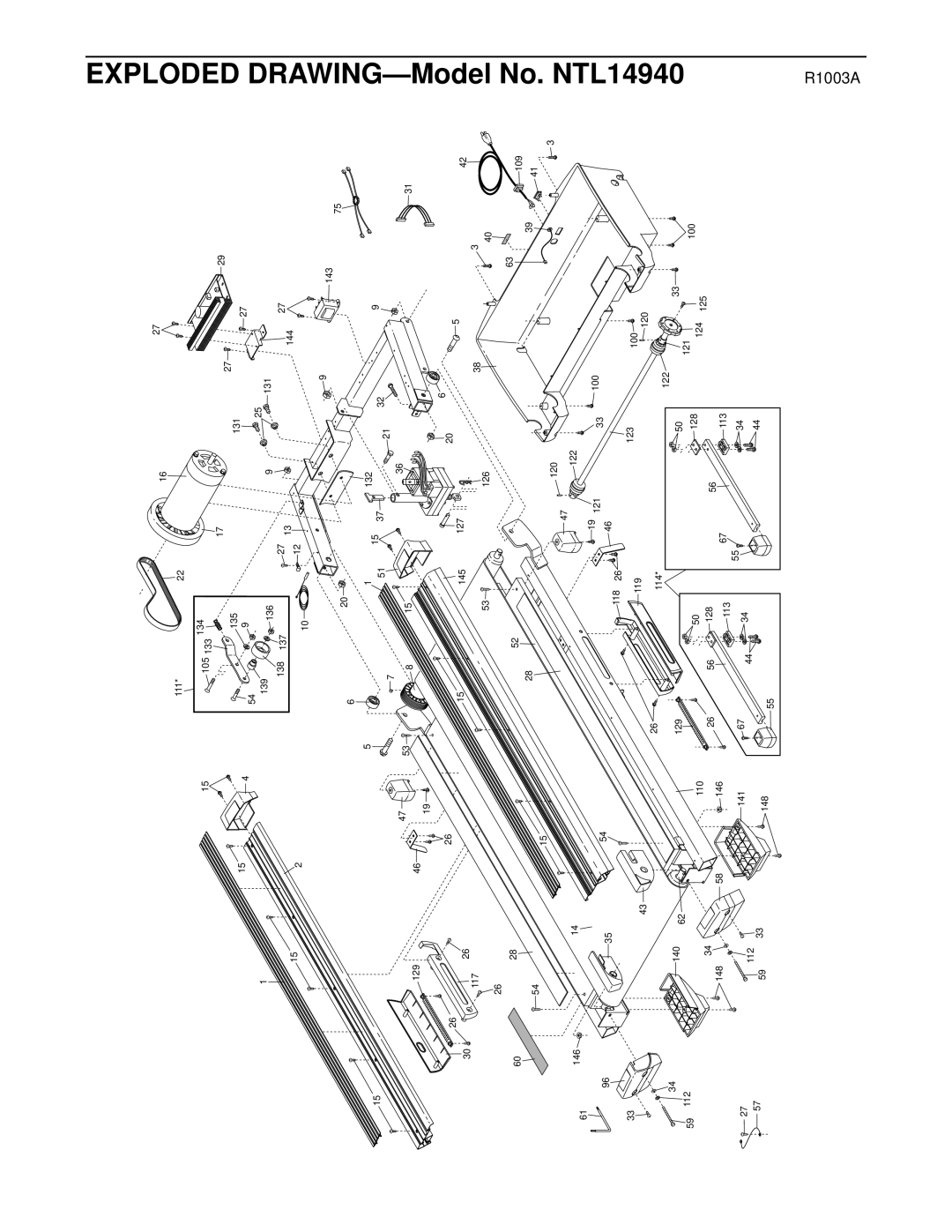 NordicTrack NTL14940 user manual Exploded DRAWING-Model No 