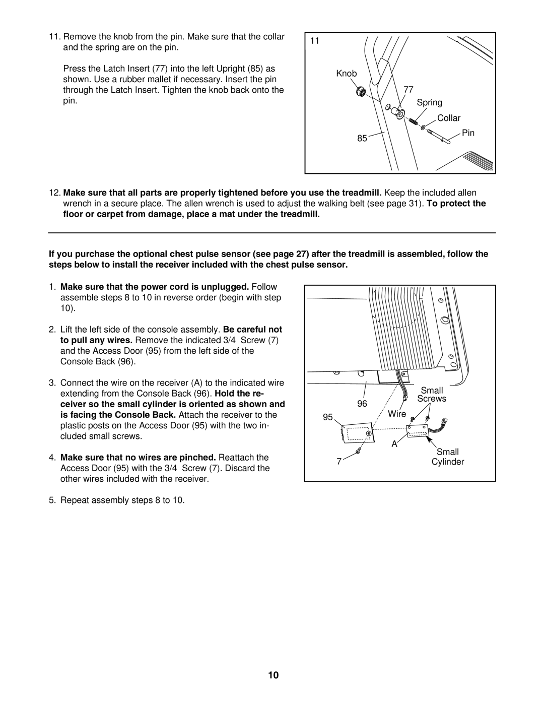 NordicTrack NTL14950 user manual Wire 