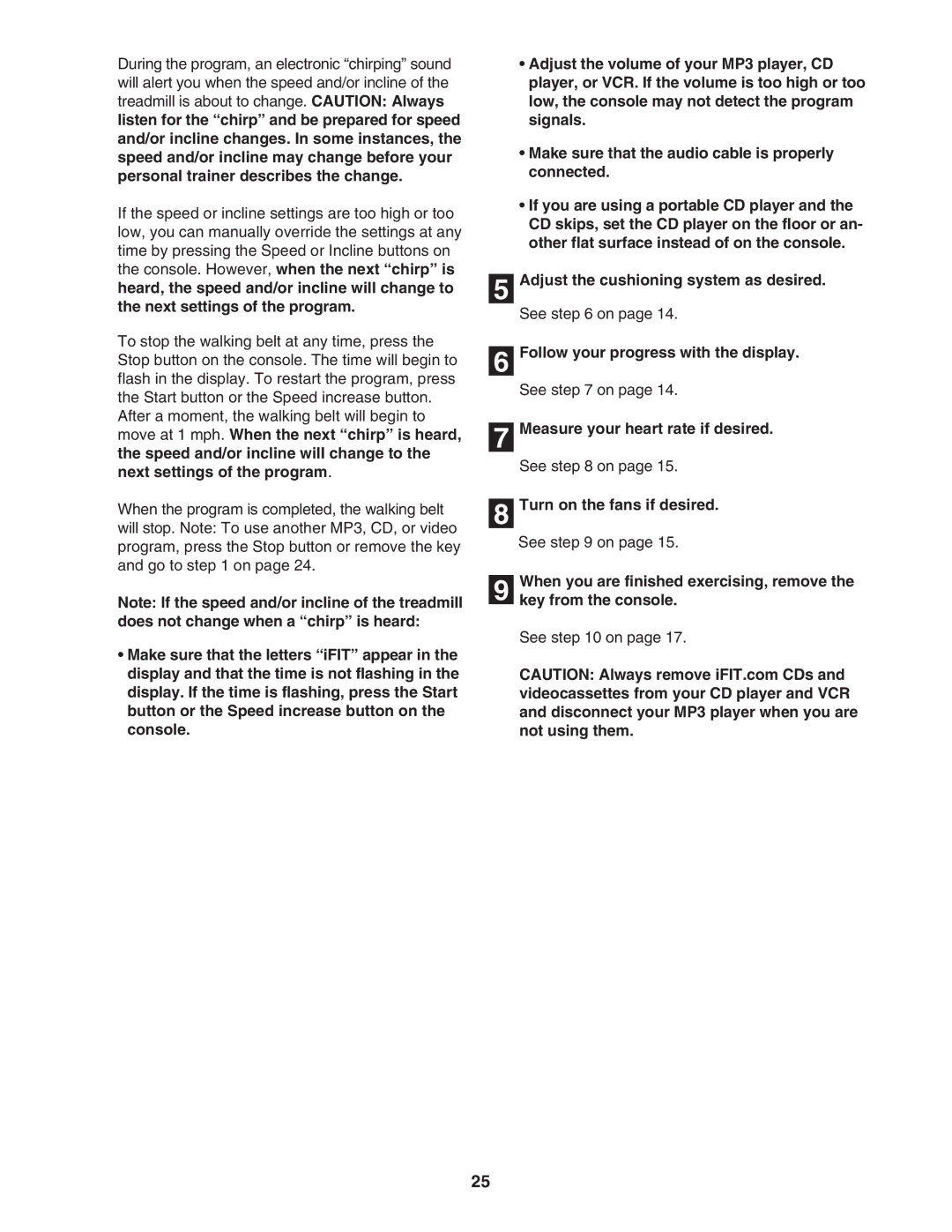 NordicTrack NTL14950 user manual Follow your progress with the display 