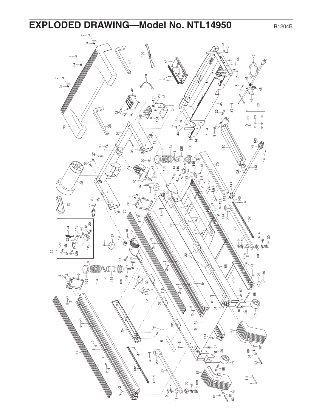 NordicTrack NTL14950 user manual Exploded Drawing 