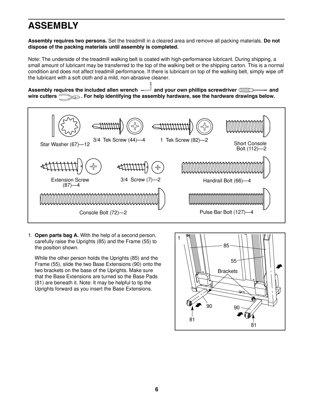 NordicTrack NTL14950 user manual Assembly 