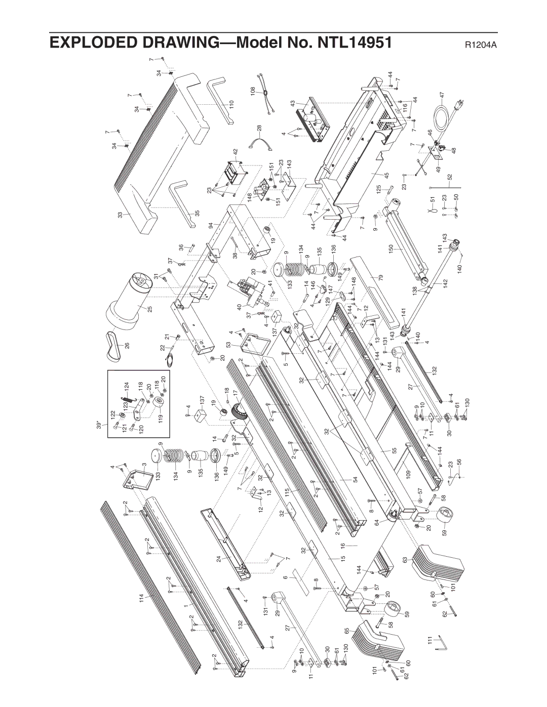 NordicTrack NTL14951 user manual Exploded DRAWING-Model 