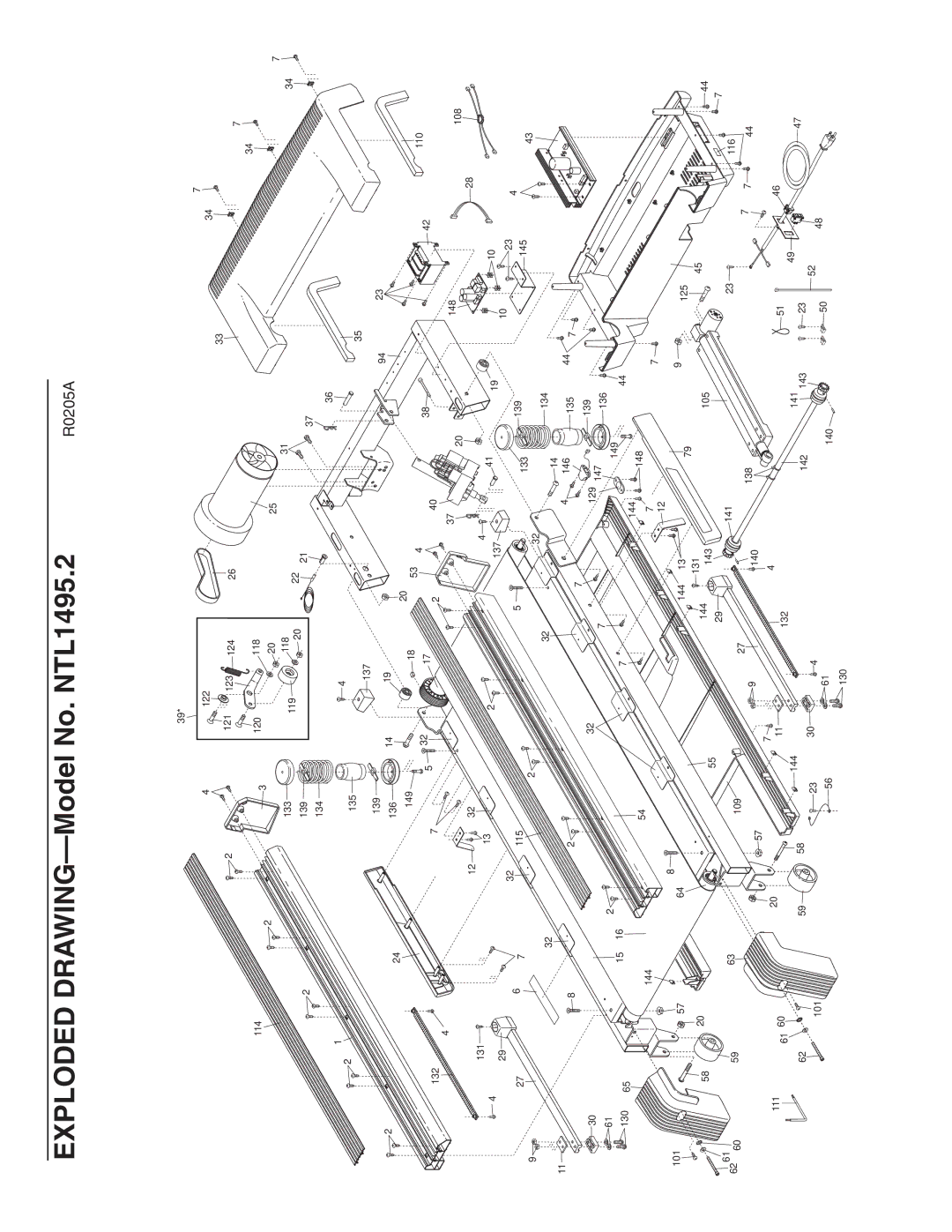 NordicTrack user manual Exploded DRAWING-Model No. NTL1495.2 