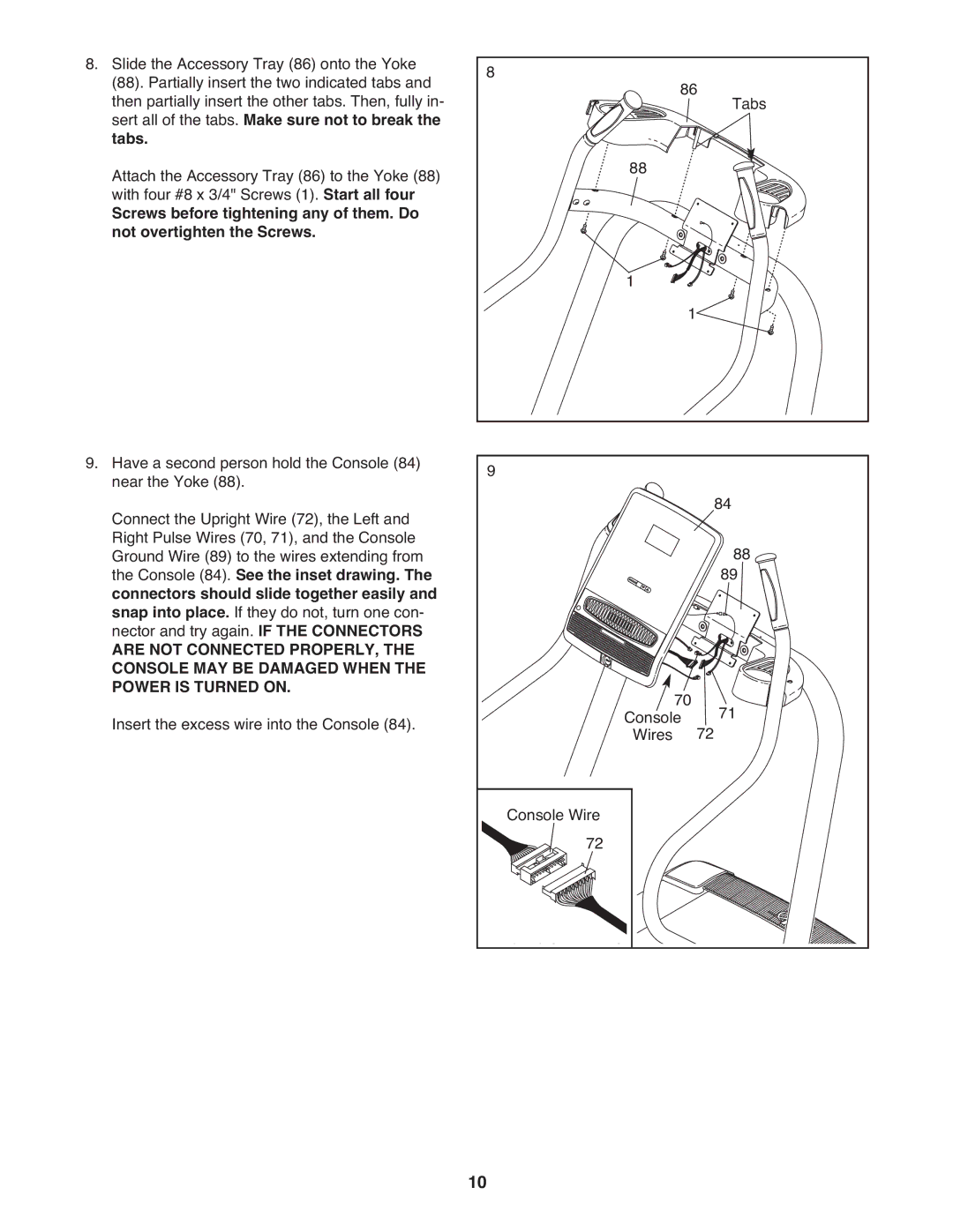 NordicTrack NTL15008.5 user manual Sert all of the tabs. Make sure not to break Tabs 