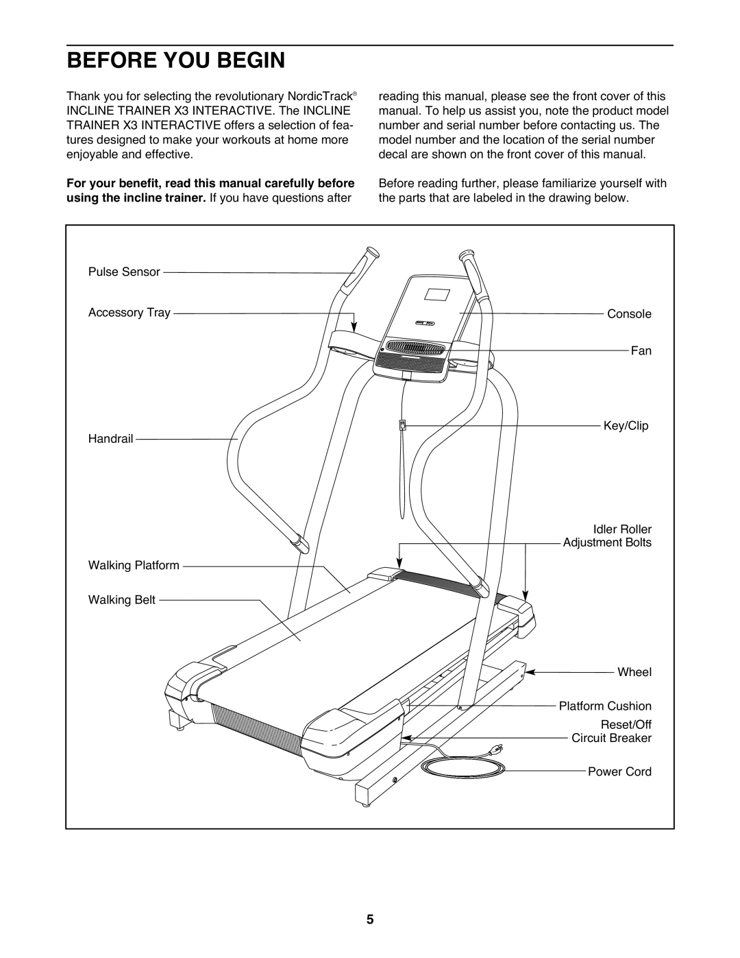 NordicTrack NTL15008.5 user manual Before YOU Begin 