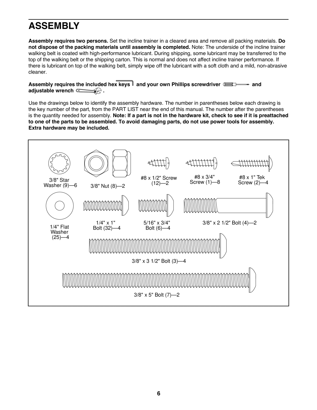 NordicTrack NTL15008.5 user manual Assembly 