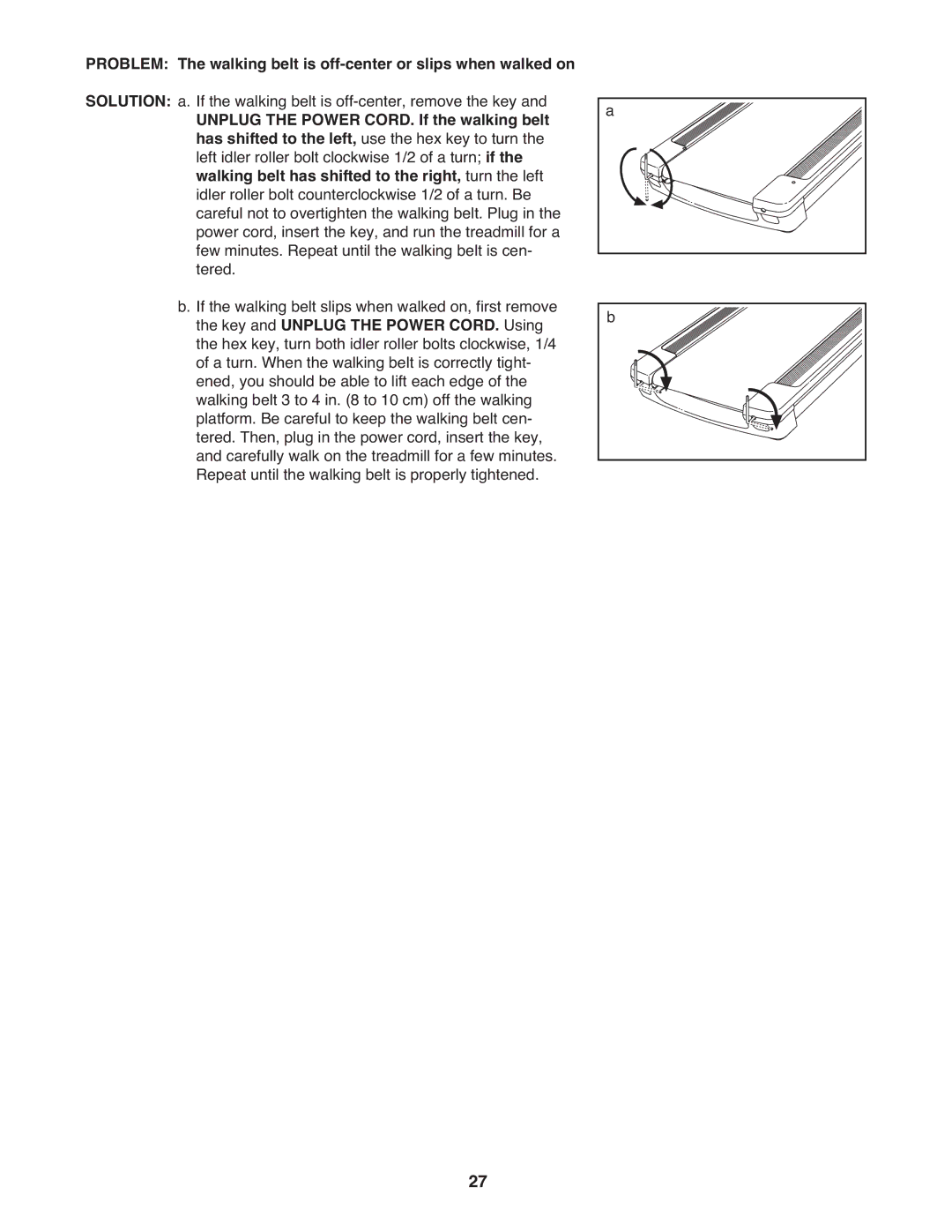 NordicTrack NTL15809.1 user manual Problem Solution 