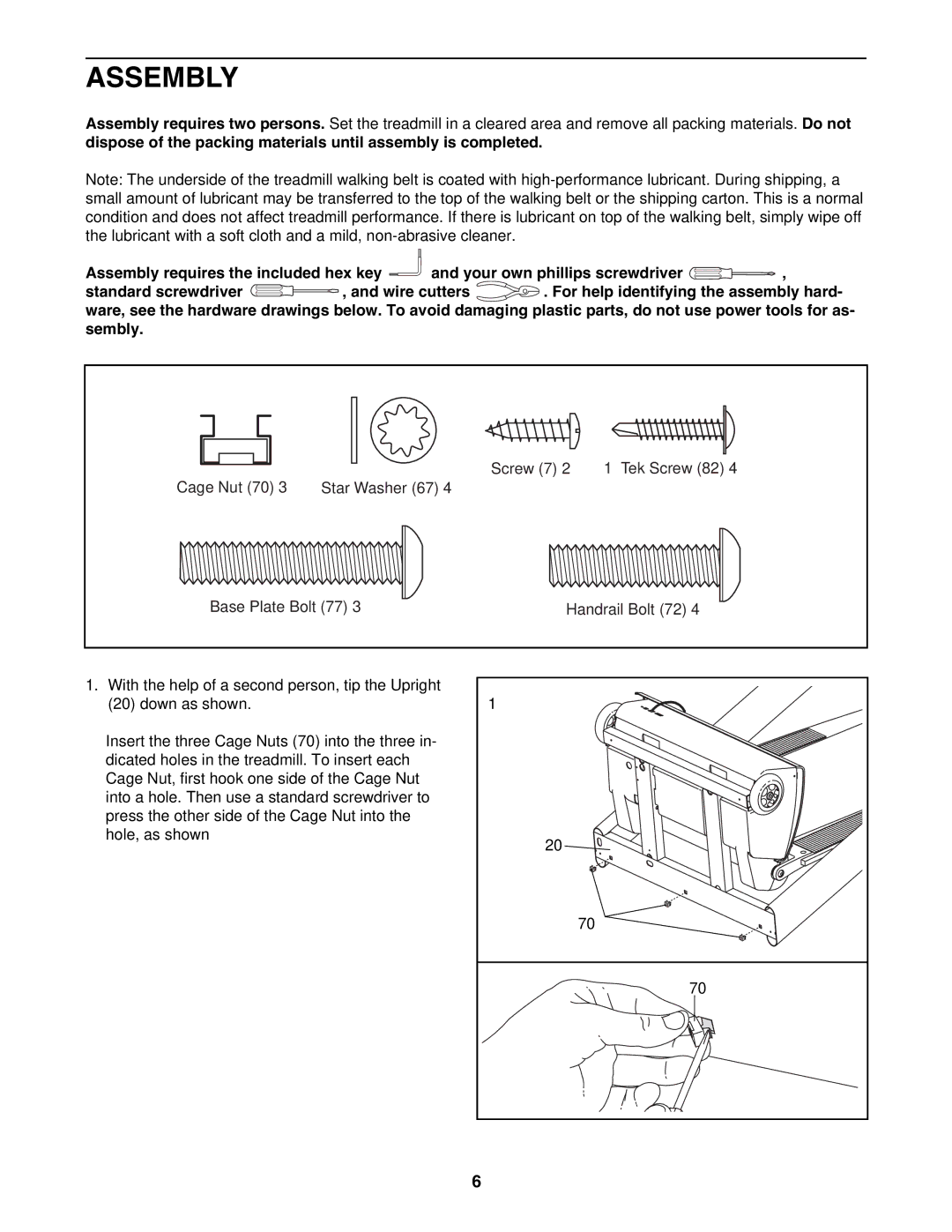 NordicTrack NTL15907.0 user manual Assembly 