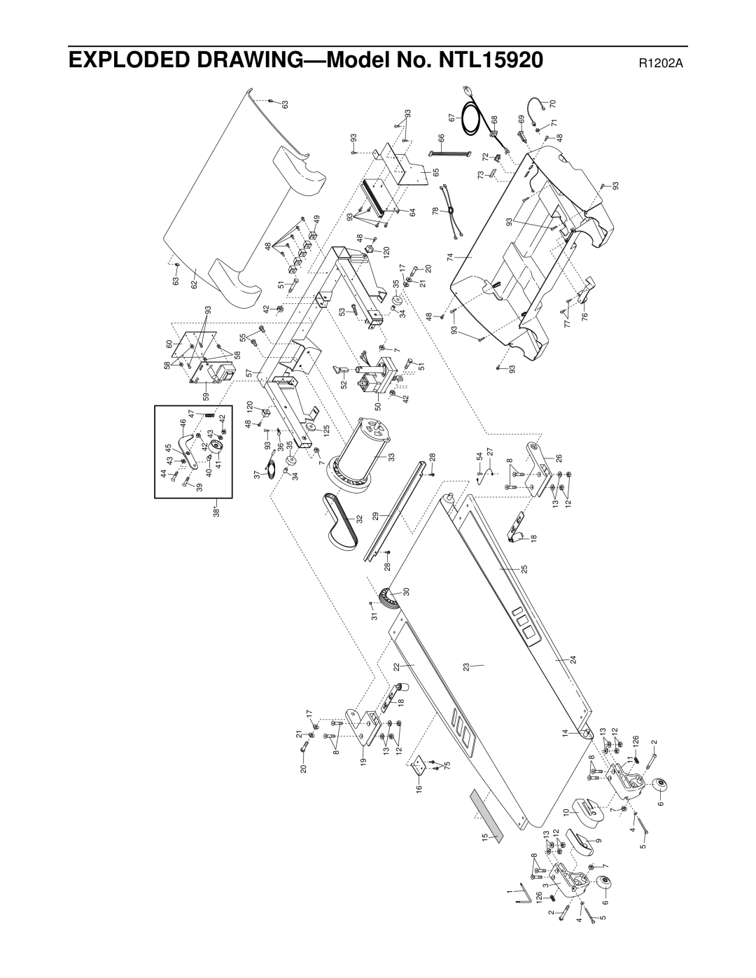 NordicTrack user manual Exploded Drawing, Model No. NTL15920 