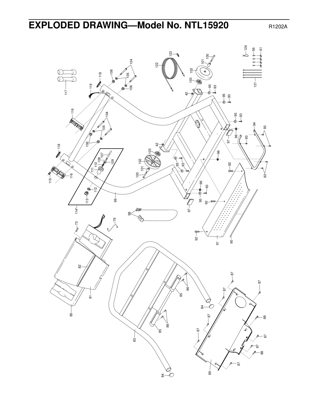 NordicTrack user manual Exploded DRAWING-Model No. NTL15920 